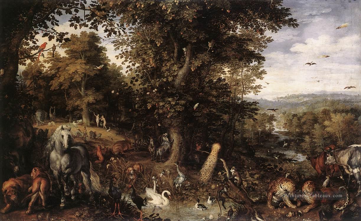 Jardin d’Eden Flamand Jan Brueghel l’Ancien Peintures à l'huile
